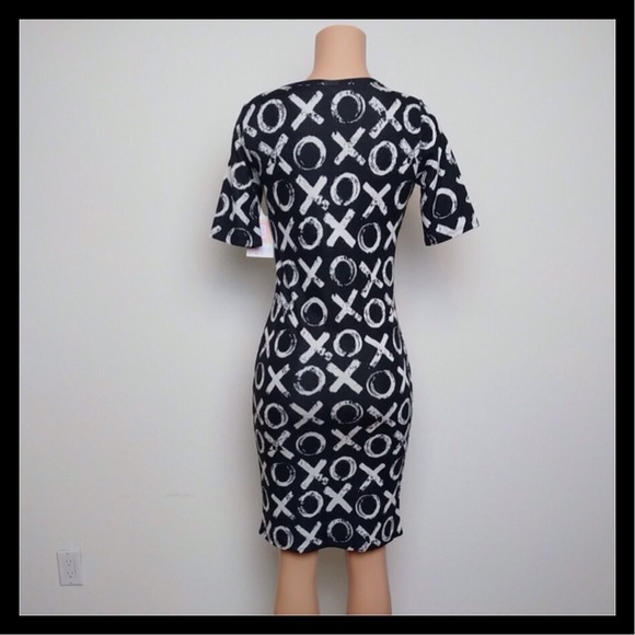 LuLaRoe Julia Dress LBD XOXO Rare - Picture 3 of 7